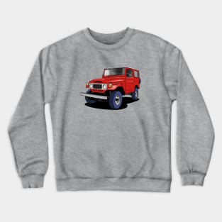 Toyota Land Cruiser (J40) truck in red Crewneck Sweatshirt